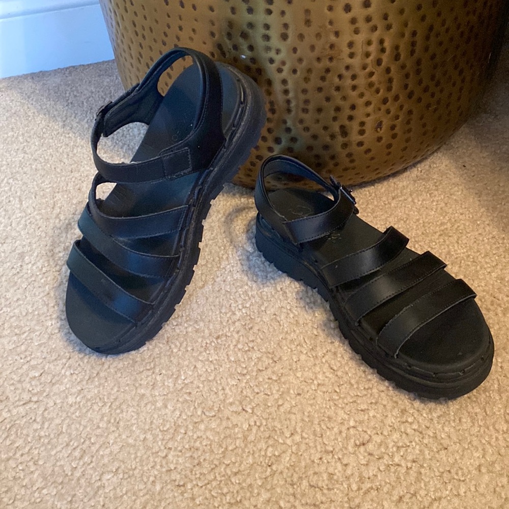 Sketchers Jammers Poppin’ size 10 Black Sandal